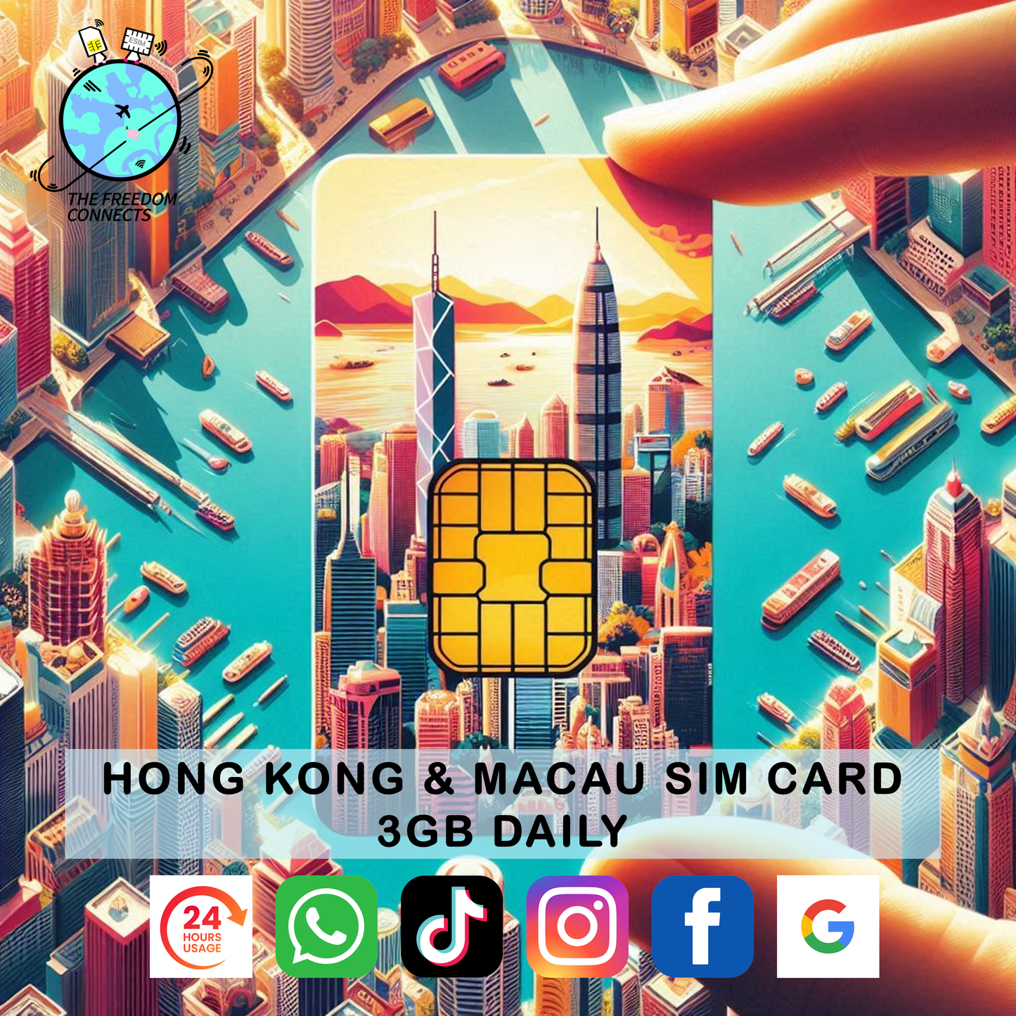 HONG KONG AND MACAU SIM CARD 3GB DAILY