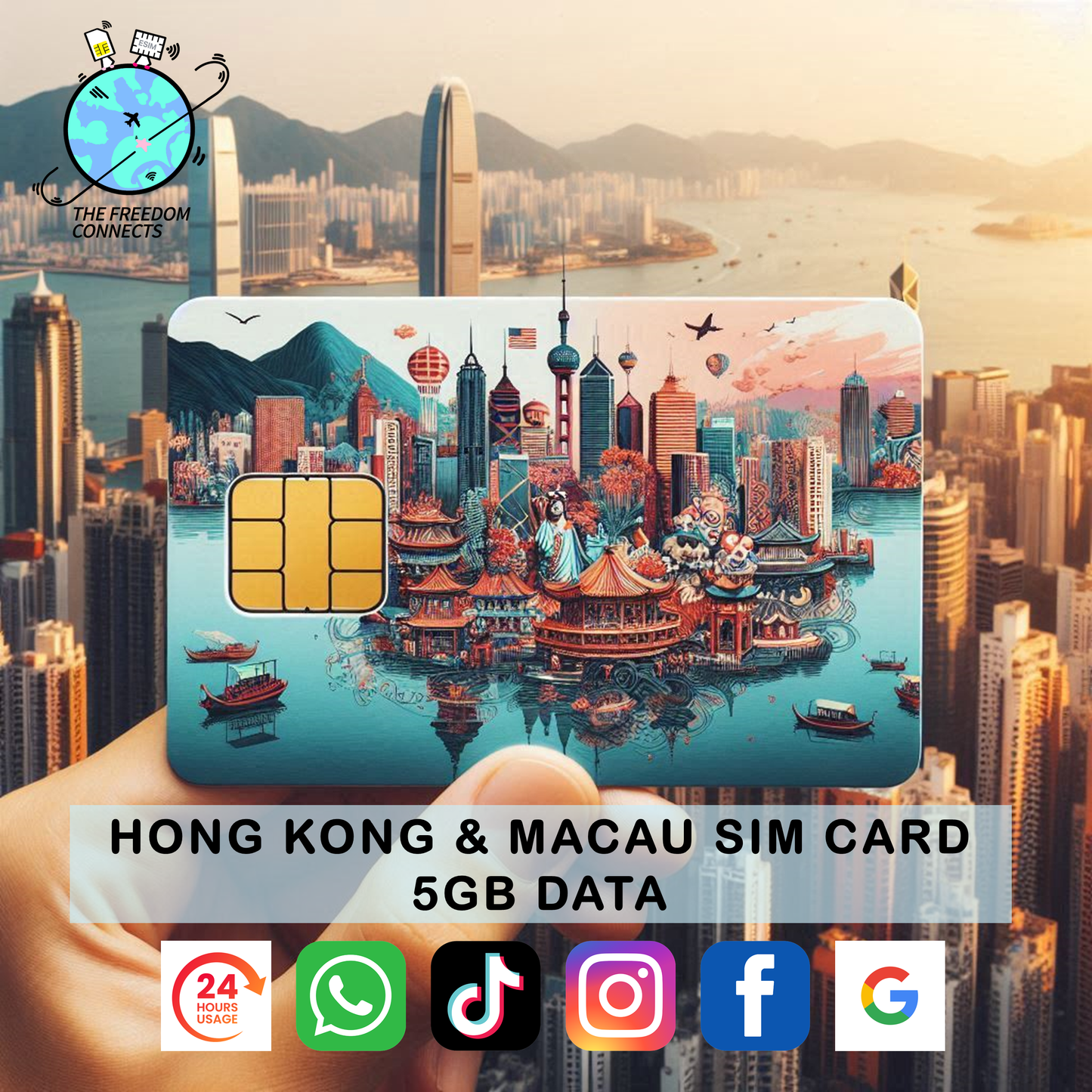 HONG KONG AND MACAU SIM CARD 5GB DATA