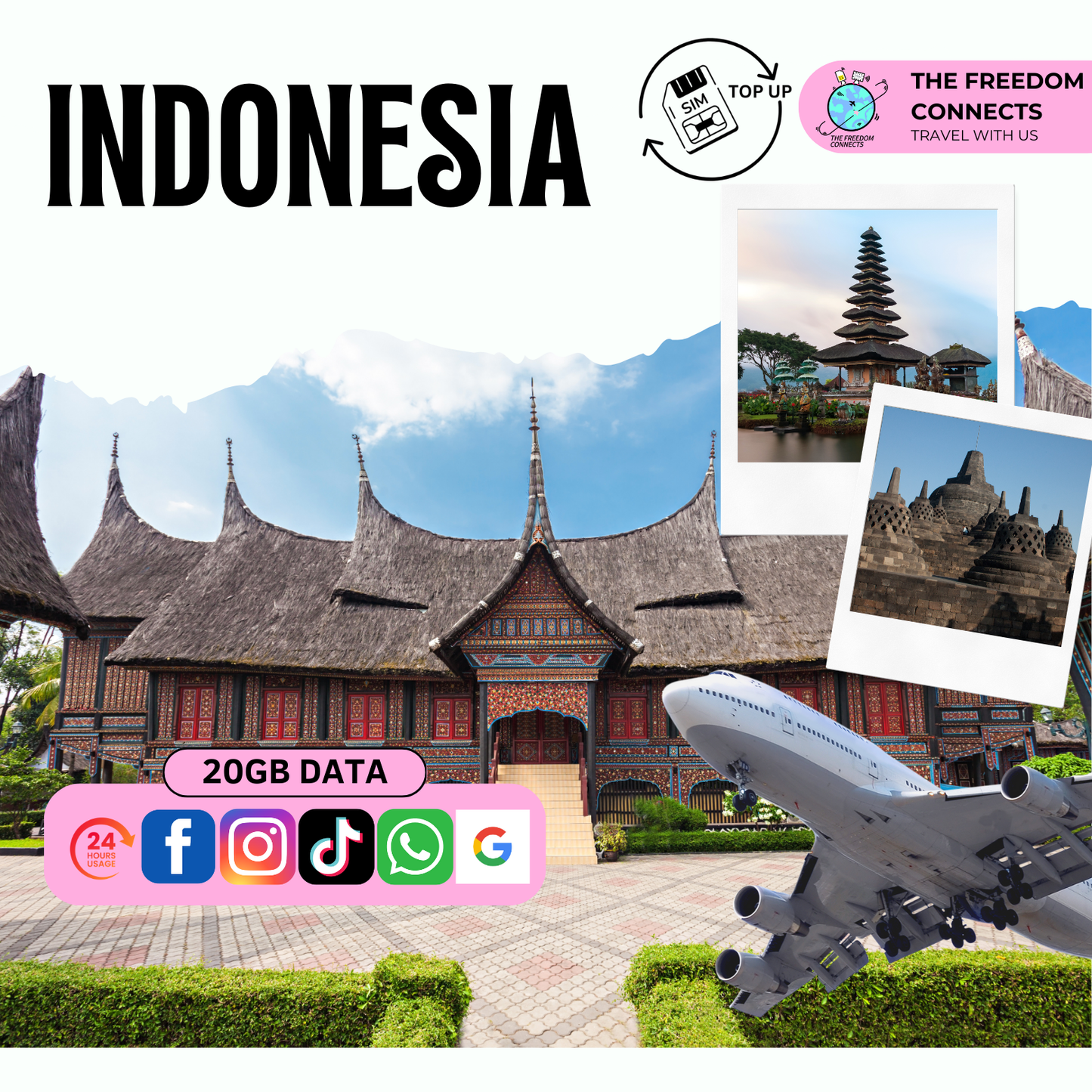 INDONESIA DATA TOP UP 20GB TOTAL