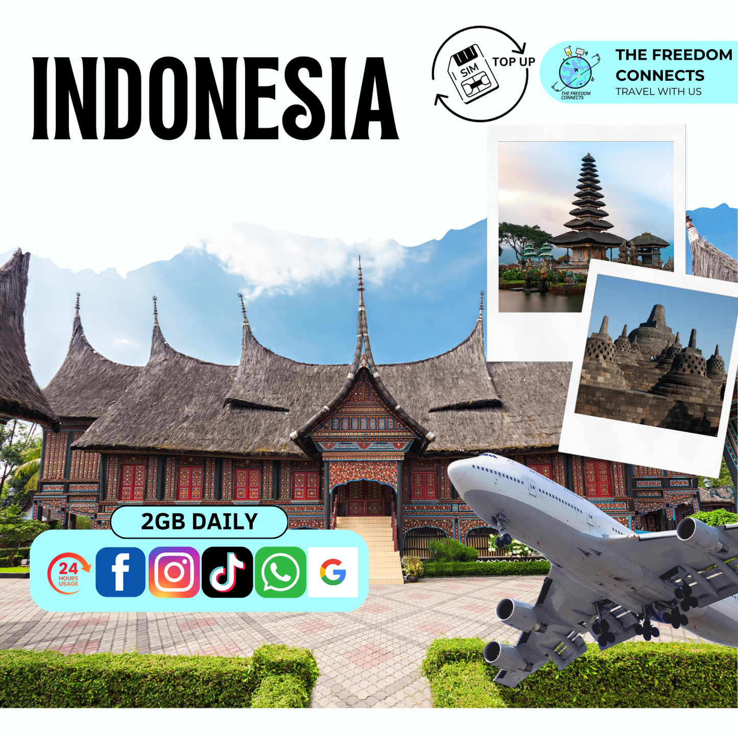 INDONESIA DATA TOP UP 2GB DAILY