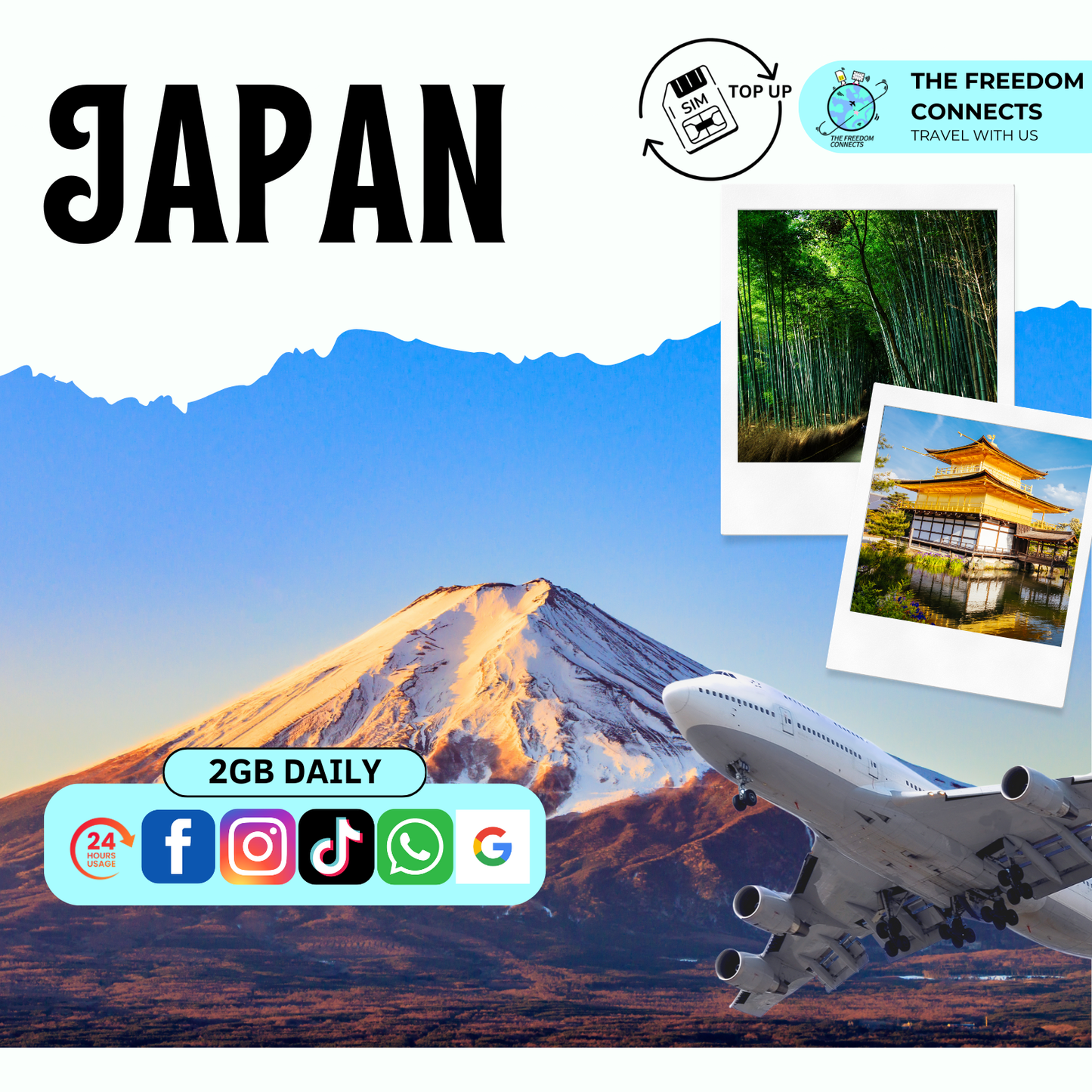 JAPAN TOP UP 2GB DAILY