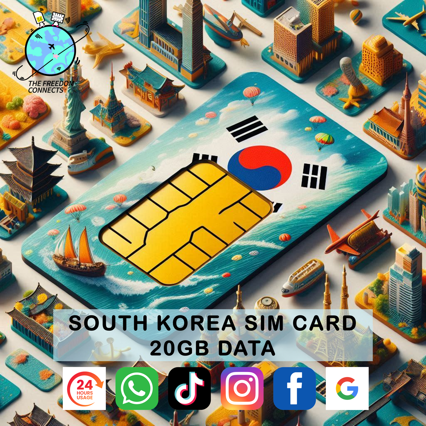 SOUTH KOREA SIM CARD 20GB DATA