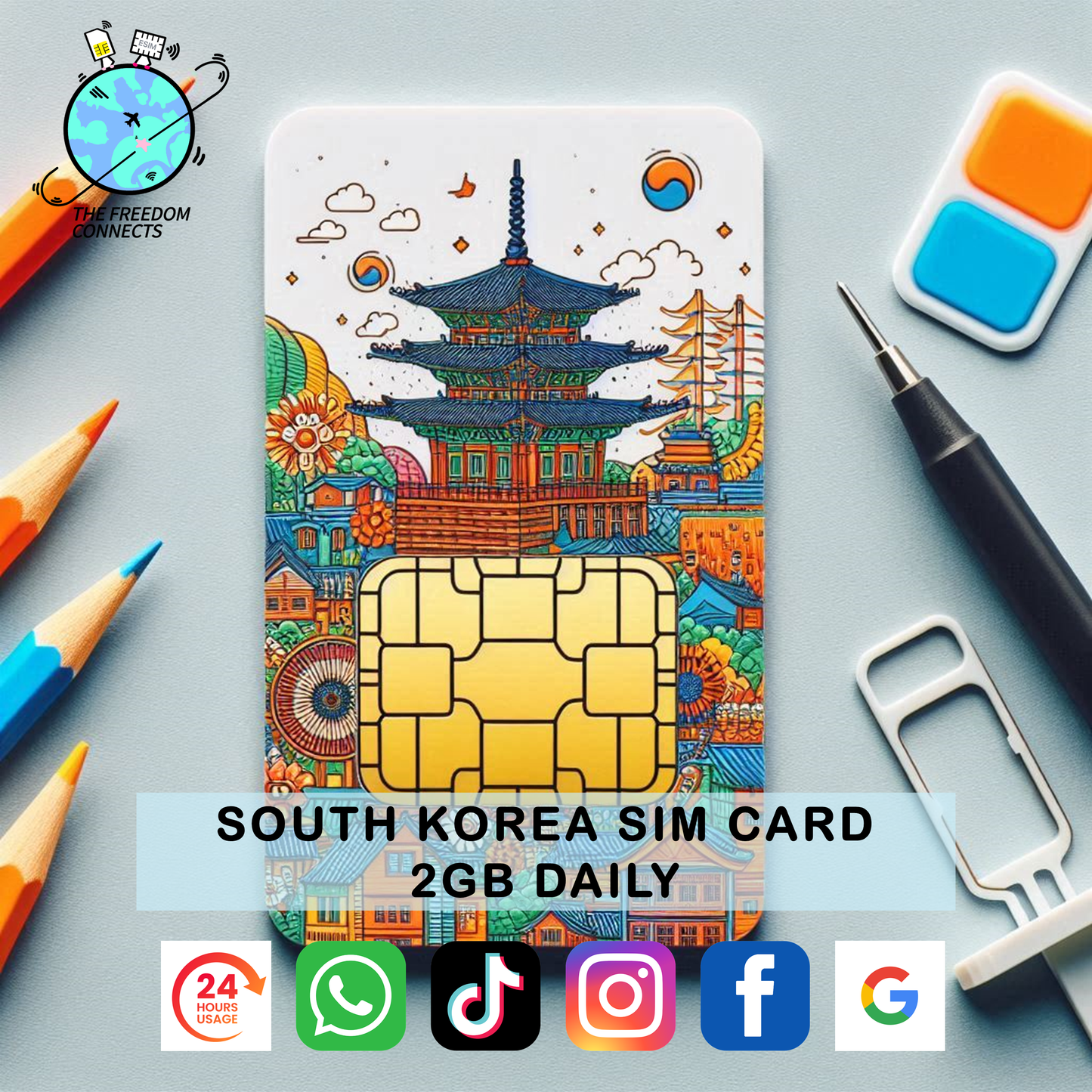 SOUTH KOREA SIM CARD 2GB DAILY