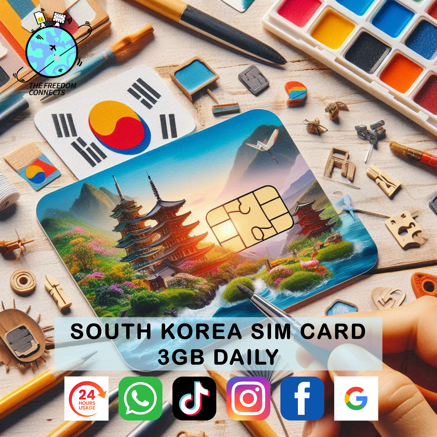 SOUTH KOREA SIM CARD 3GB DAILY