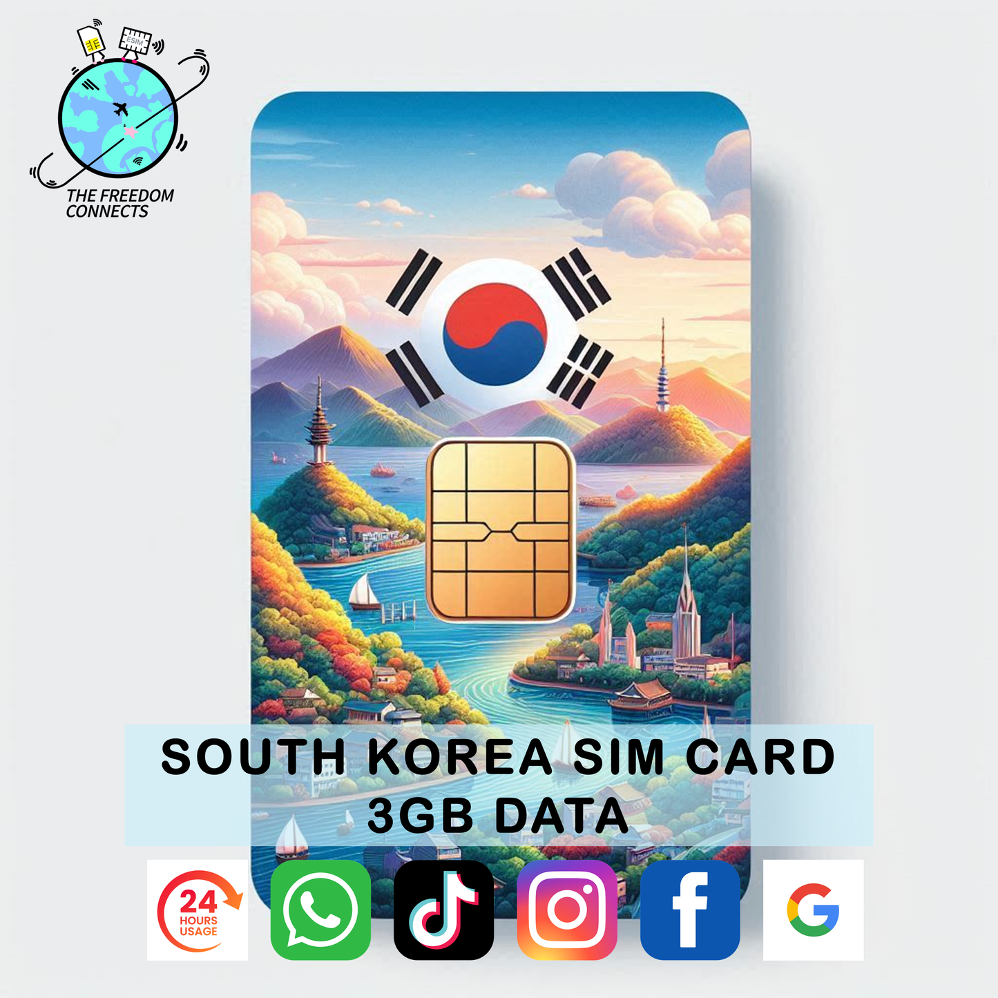 SOUTH KOREA SIM CARD 3GB DATA