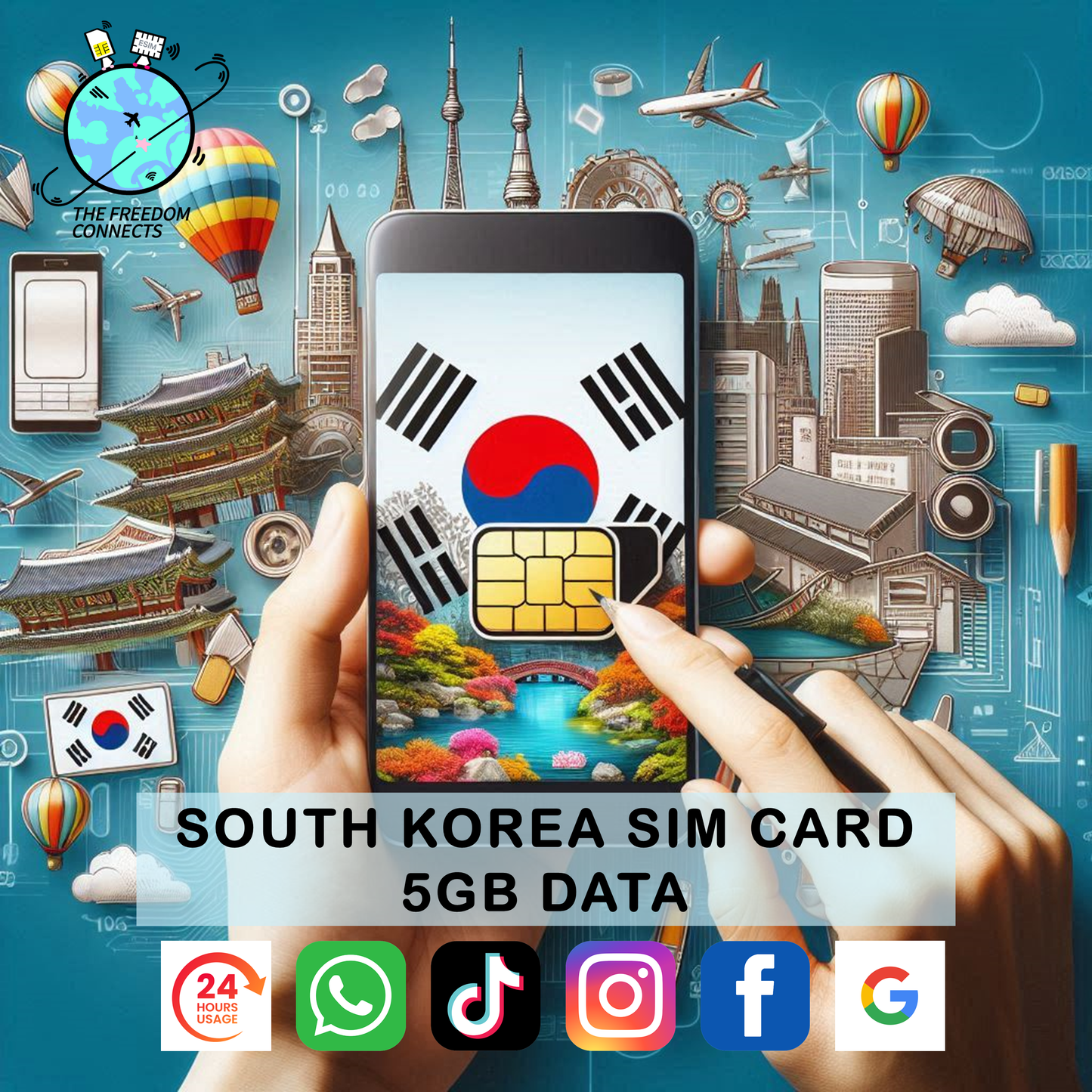 SOUTH KOREA SIM CARD 5GB DATA