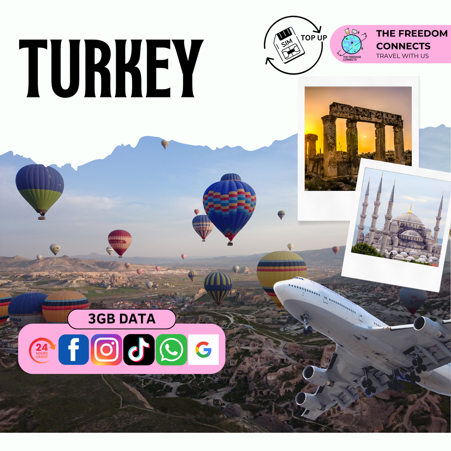 TURKEY DATA TOP UP 3GB DATA