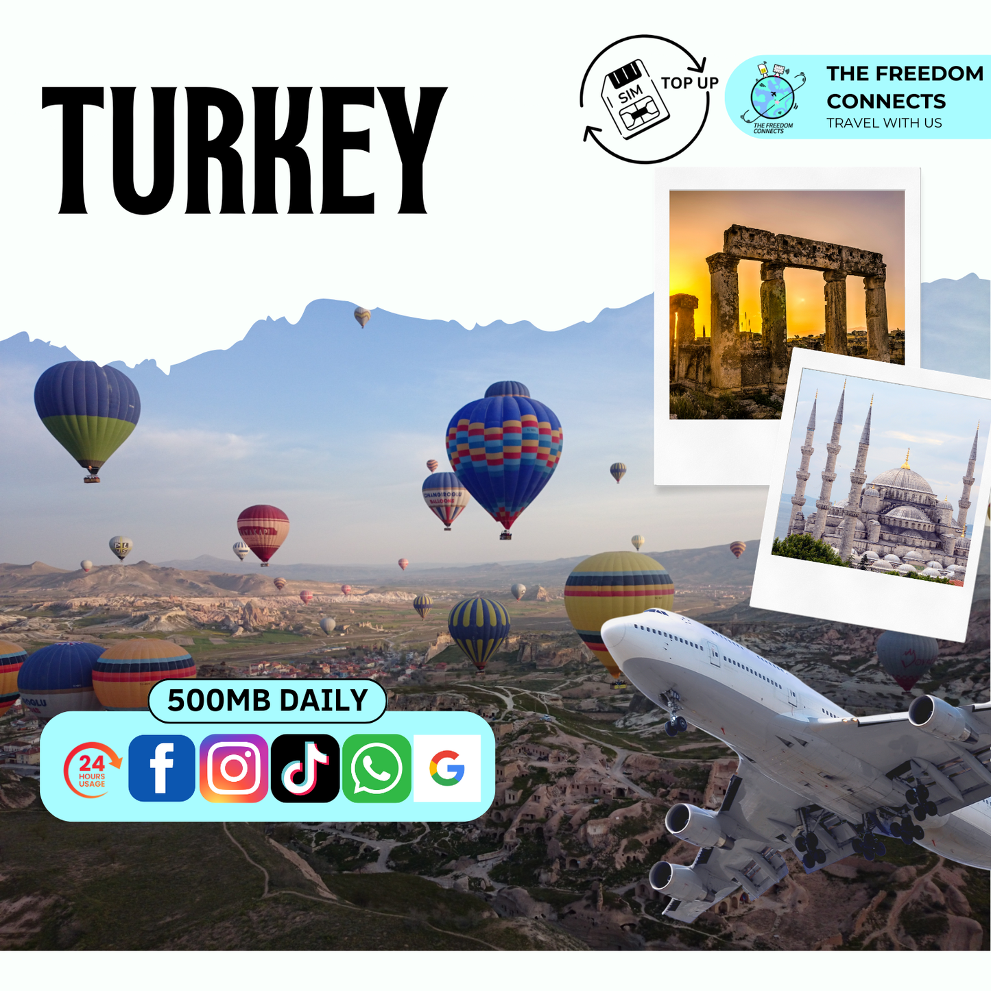 TURKEY DATA TOP UP 500MB DAILY