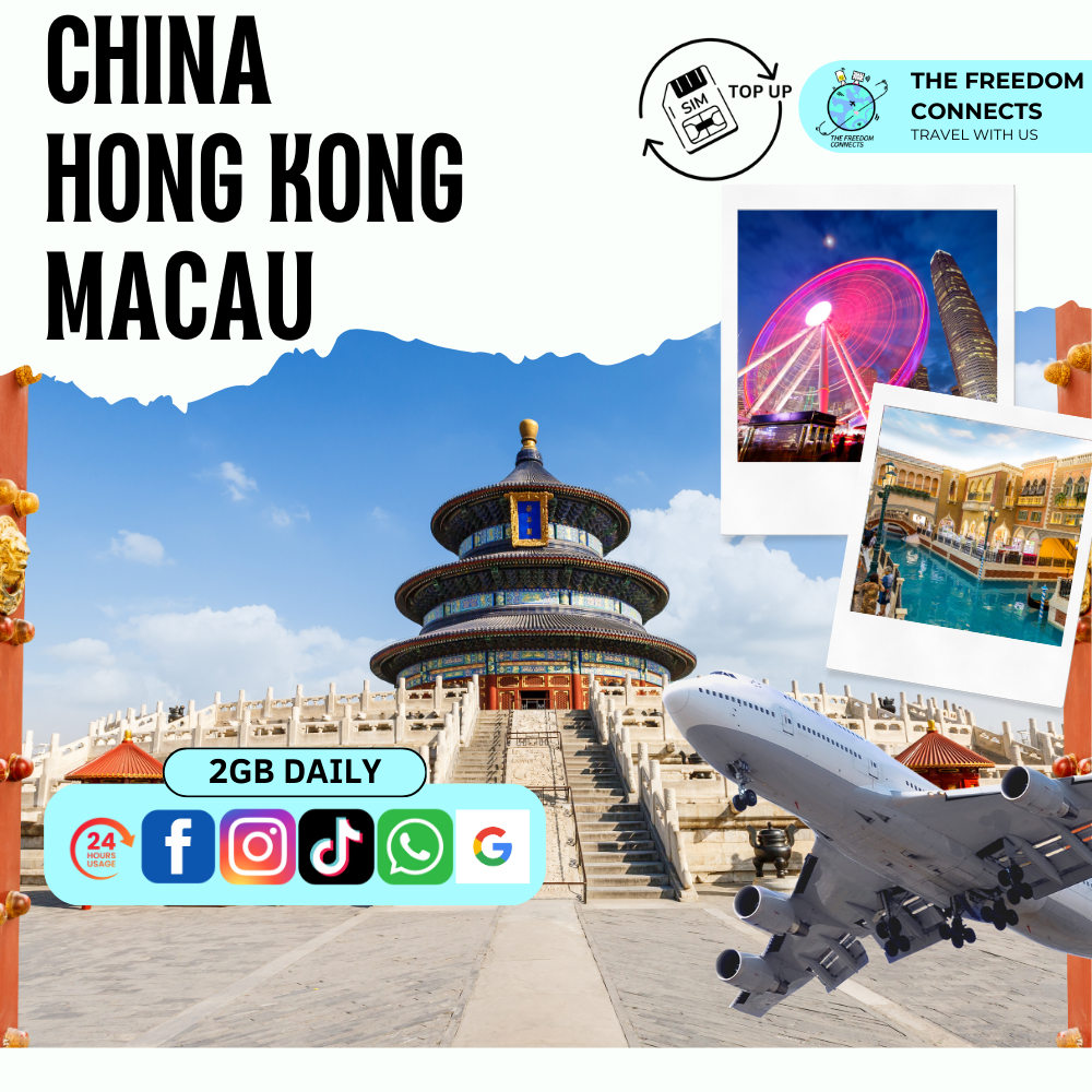 CHINA HONG KONG MACAU 2GB DAILY