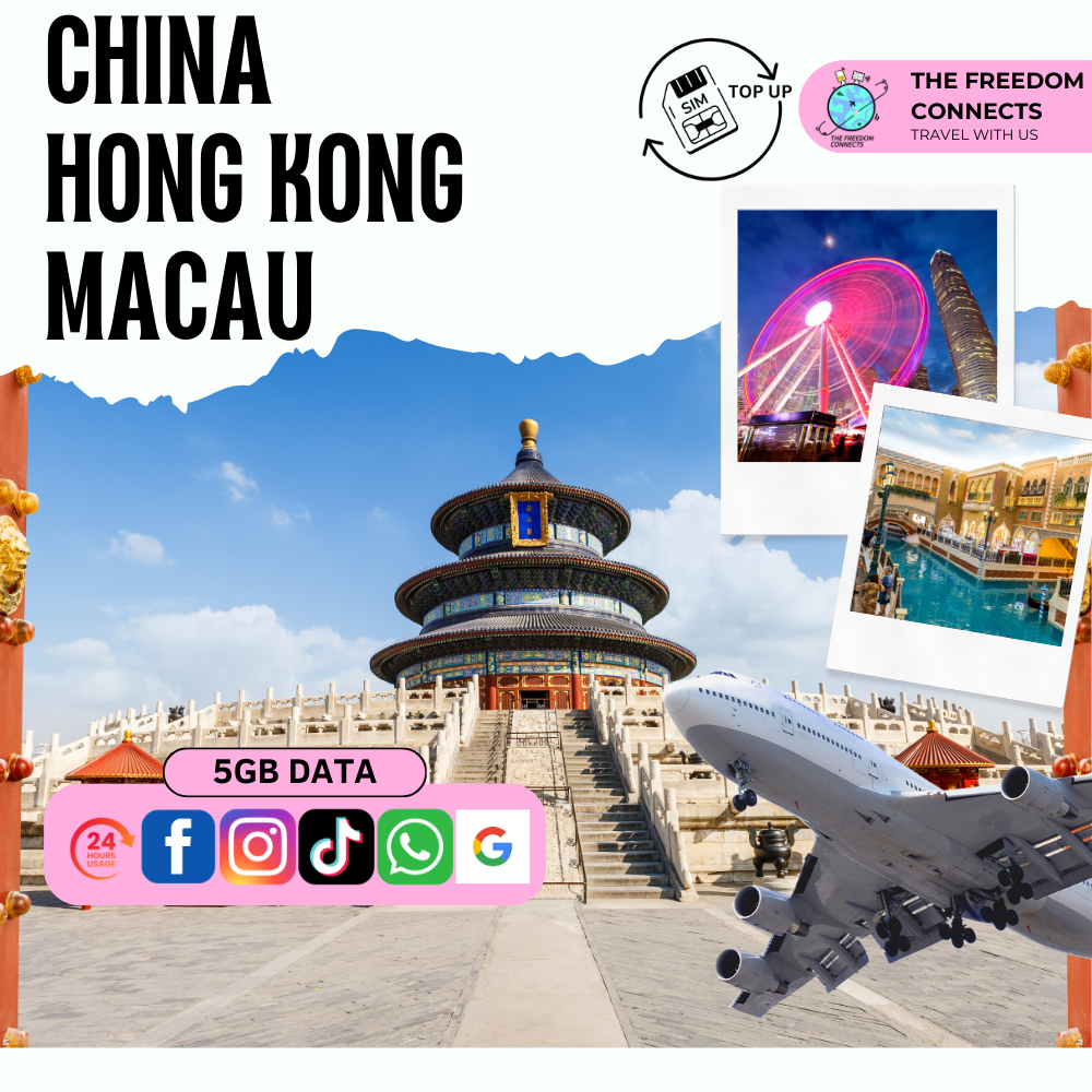 CHINA HONG KONG MACAU 5GB DATA
