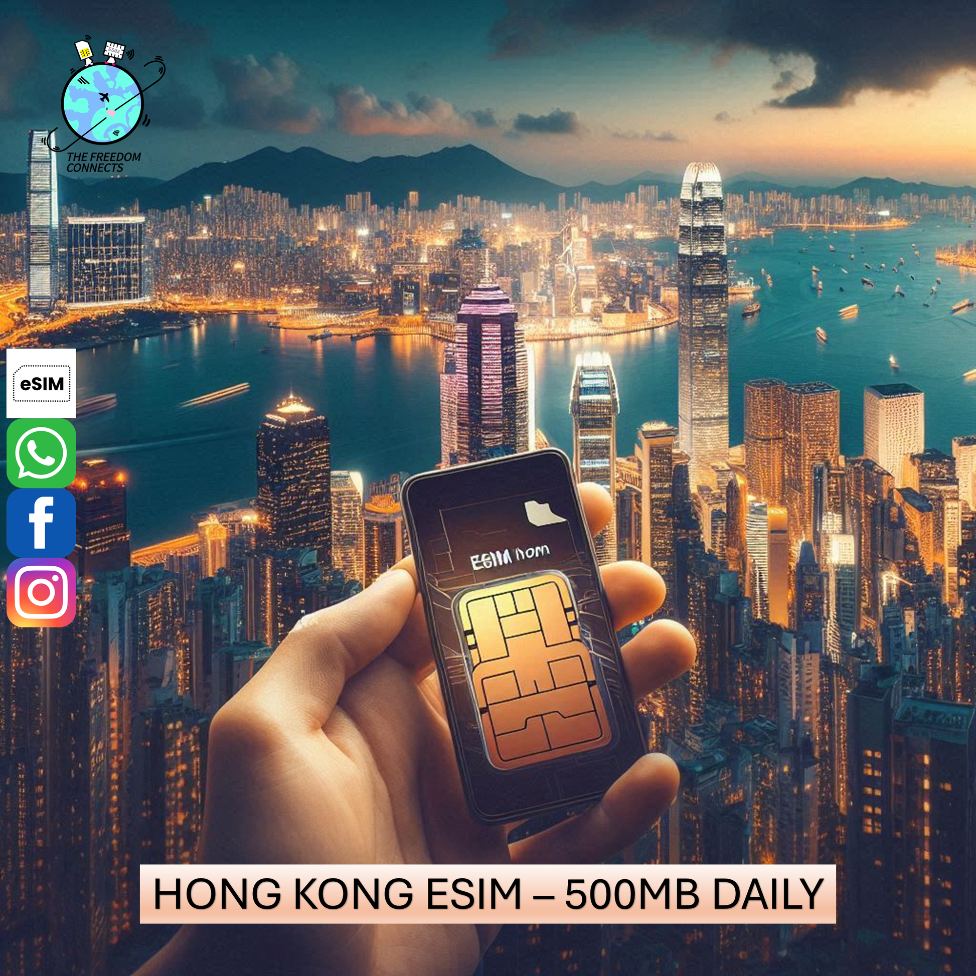 HONG KONG ESIM 500MB DAILY