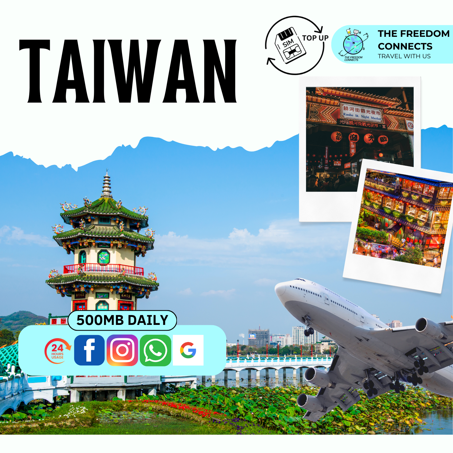 TAIWAN TOP UP 500MB DAILY